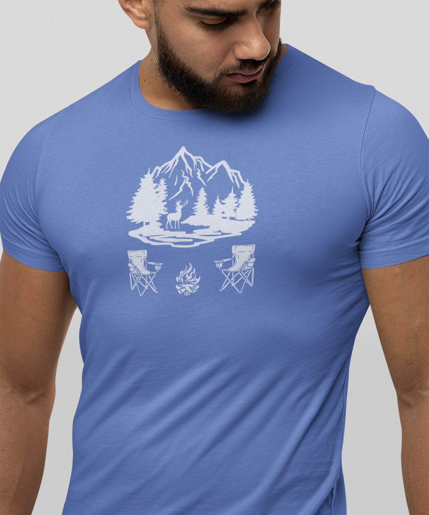 Explore the Outdoors with Our Camping Silhouette Shirt