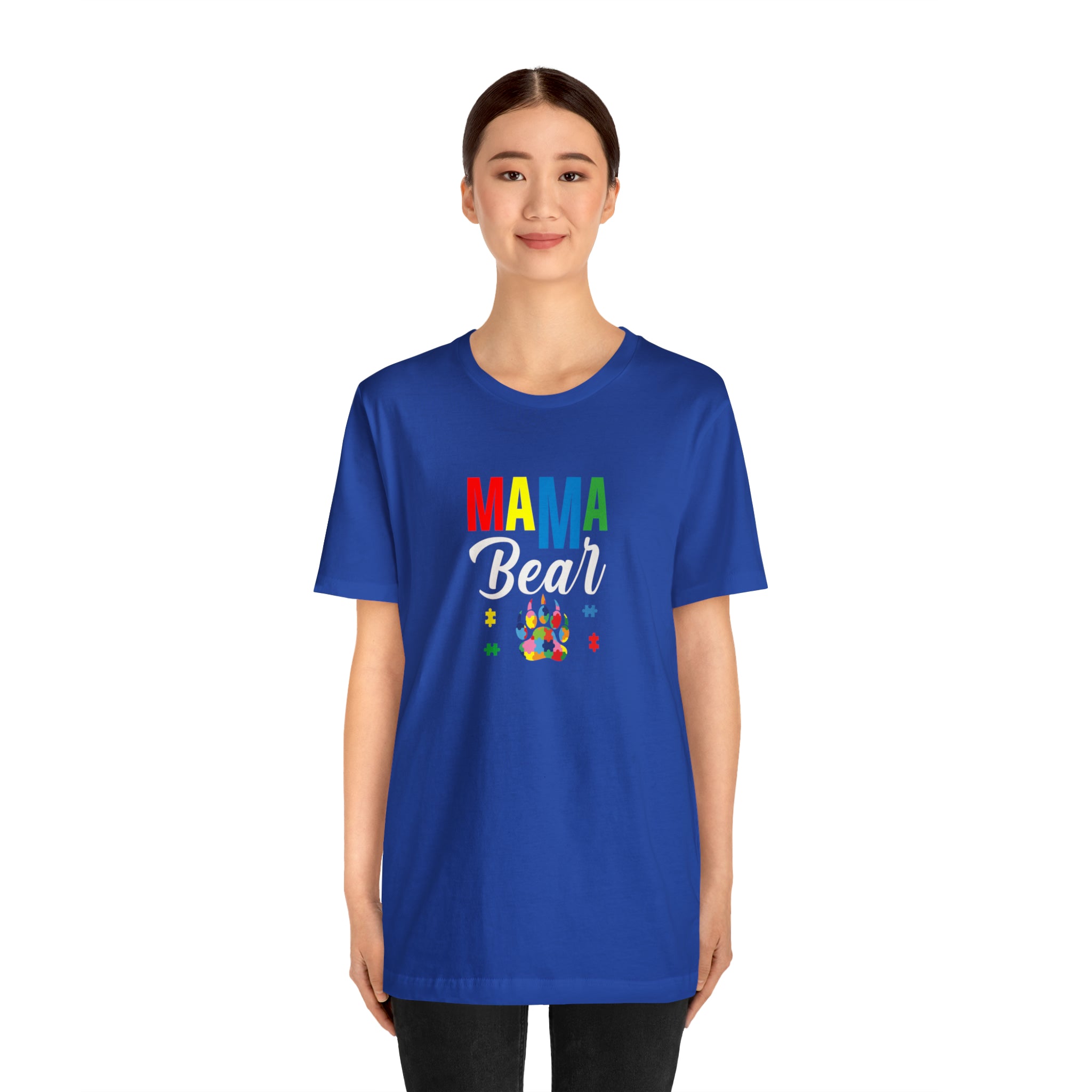 Mama Bear Shirt with Autism Theme