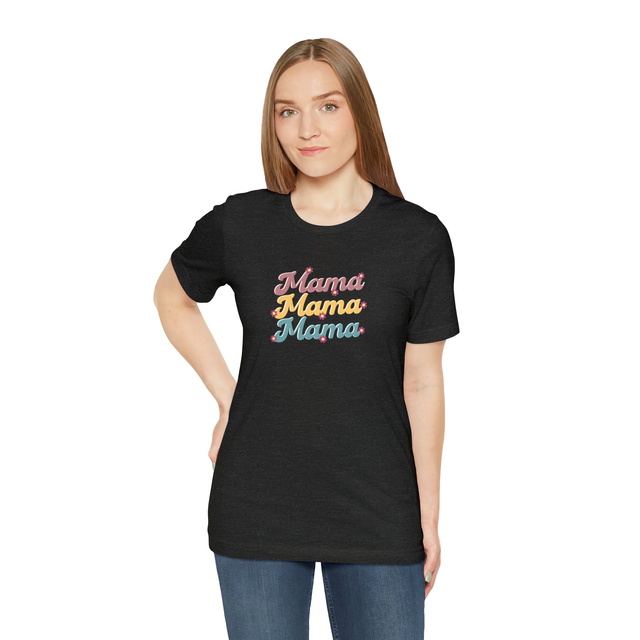 Groovy Mama Shirt with 70s Inspired Floral Design